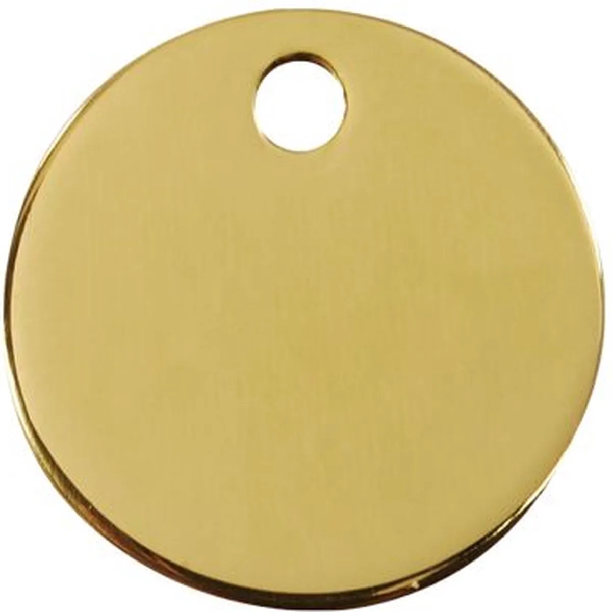 Hondenpenning - maat L - rond - 38 mm van Red Dingo in Goudkleurig rond – productfoto