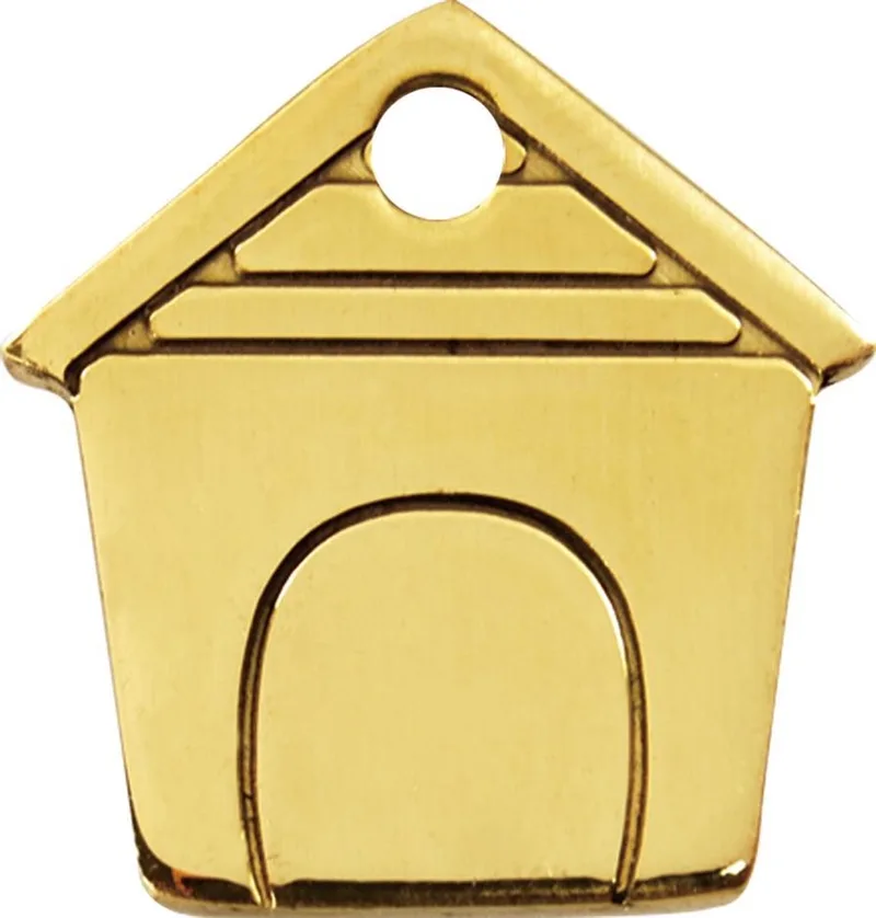 Hondenpenning - maat M - hondenhok 2,99 cm x 3,12 cm de Red Dingo en Goudkleurig hondenhok – photo produit