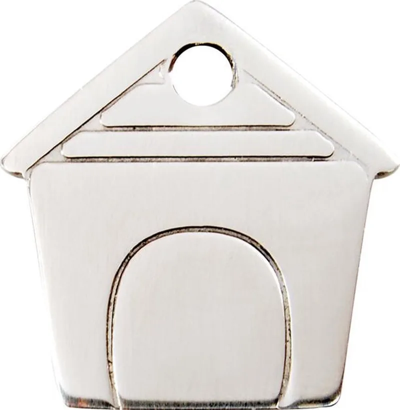 Hondenpenning - maat S - hondenhok 2 cm x 2,09 cm by Red Dingo in RVS met hondenhok – product photo