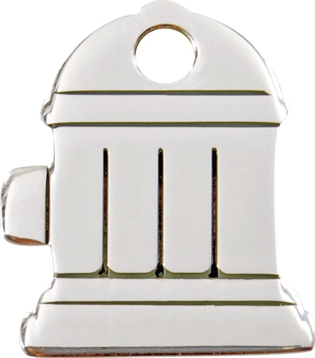 Hondenpenning RVS - maat M- brandkraan - 2,64 cm x 3,02 cm by Red Dingo in RVS brandkraan – product photo