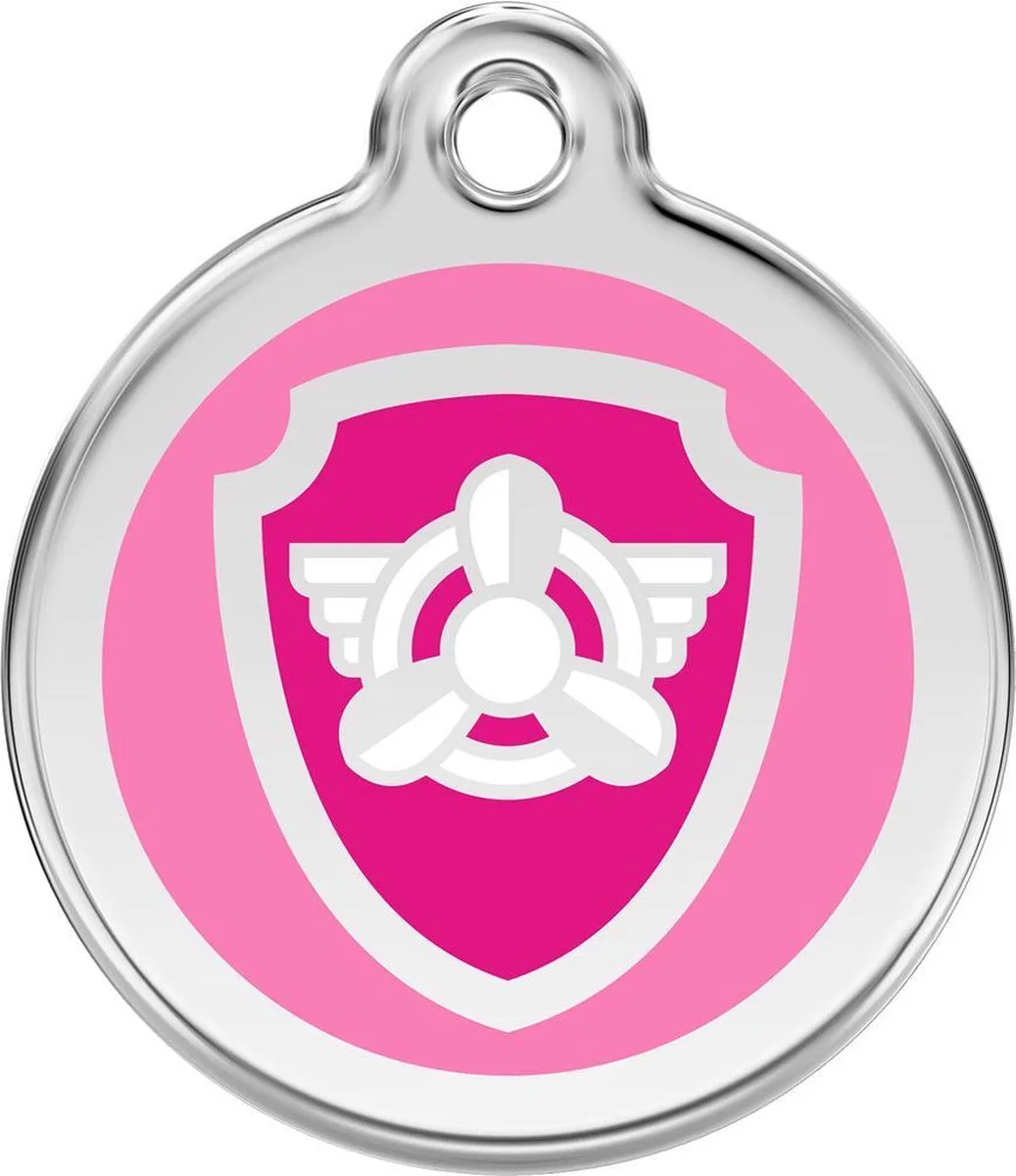 Hondenpenning The Paw Patrol Skye 30 mm fra Red Dingo i Roze Paw patrol – produktbillede