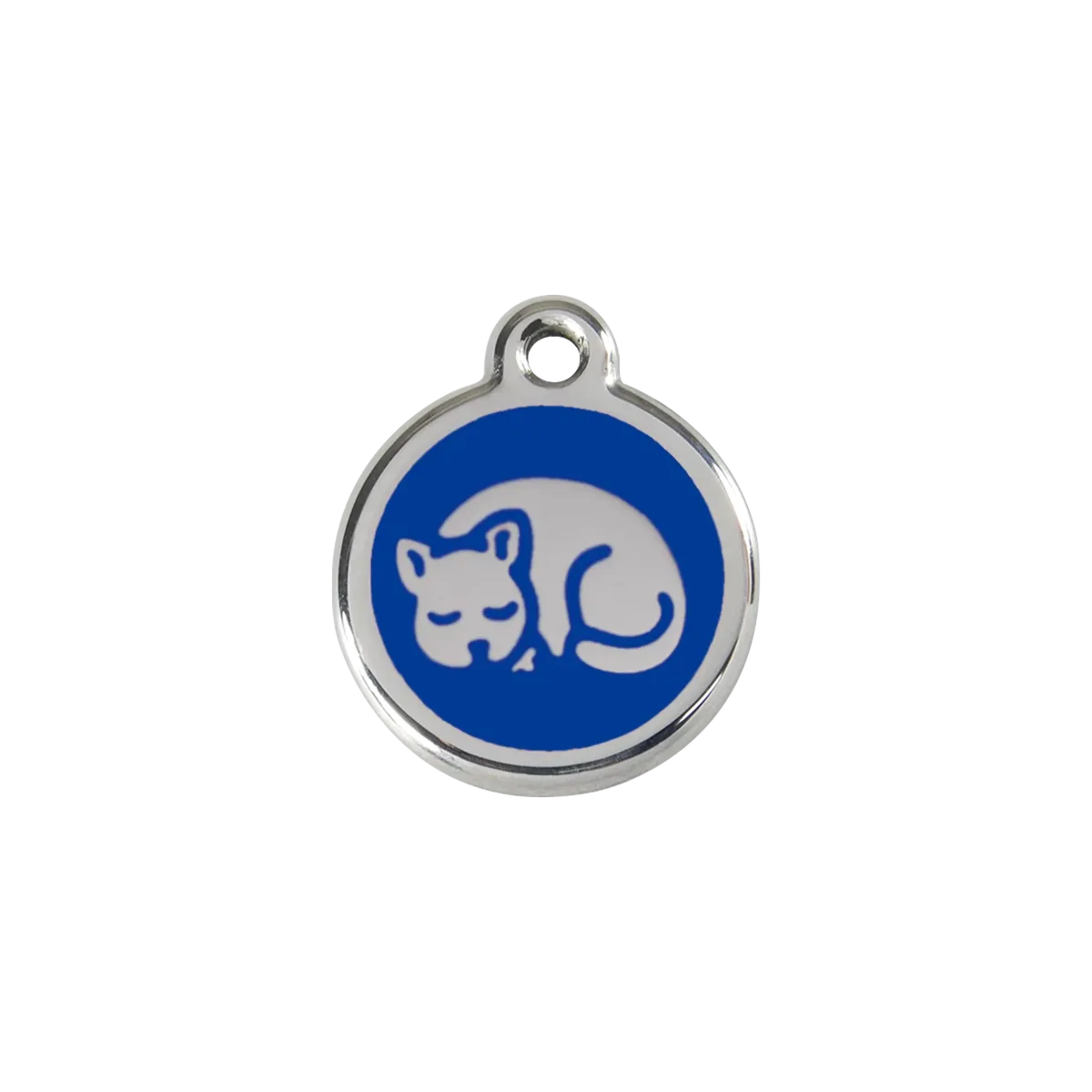 Kitten Navy roestvrijstalen kattenpenning small/klein dia. 2 cm RedDingo van Red Dingo – productfoto