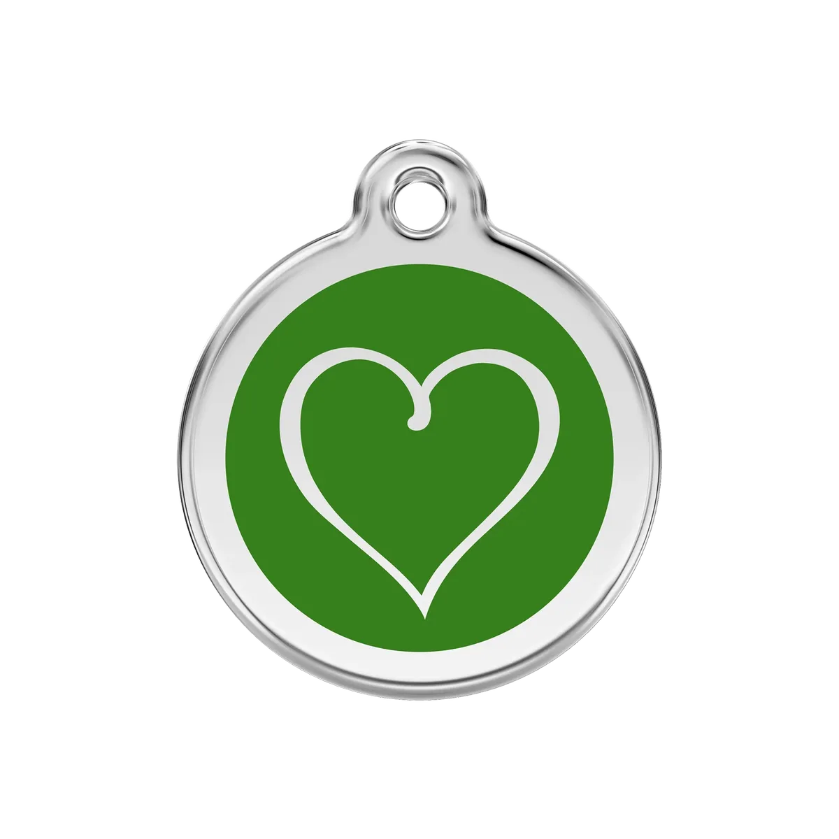 Tribal Heart Green roestvrijstalen hondenpenning medium/gemiddeld dia. 3 cm RedDingo von Red Dingo – Produktfoto