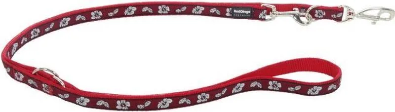 verstelbare hondenriem maat L - 180 cm lang, 25 mm breed de Red Dingo en Rouge – photo produit