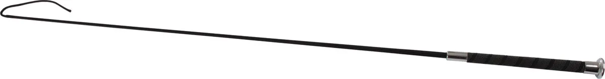 Dressuurzweep Met Knop 130 Cm Zilver/zwart van Red Horse in Zwart – productfoto
