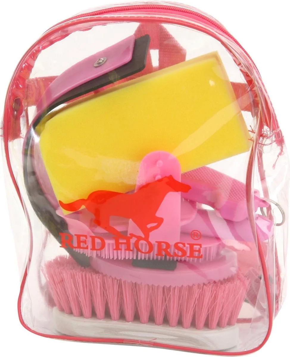 Verzorgings Set Voor Paard - Rugzak - 8-delig från Red Horse i Cashmere Rose – produktbild