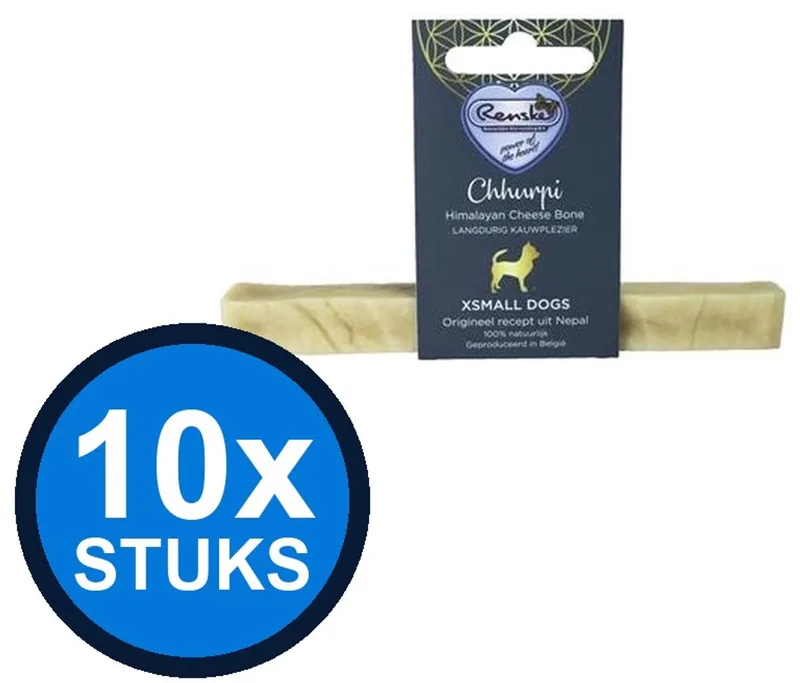 10x Renske - Chhurpi kauwkluif XS 27gr - Hondenvoer Snacks - 27 g von Renske – Produktfoto