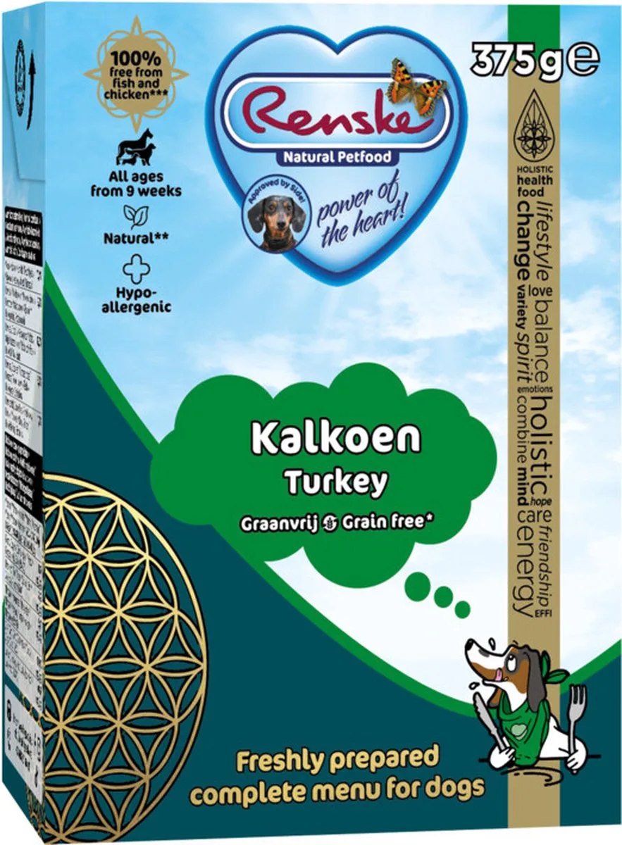 12x Renske Vers Graanvrij Tetra Kalkoen 375 gr van Renske – productfoto