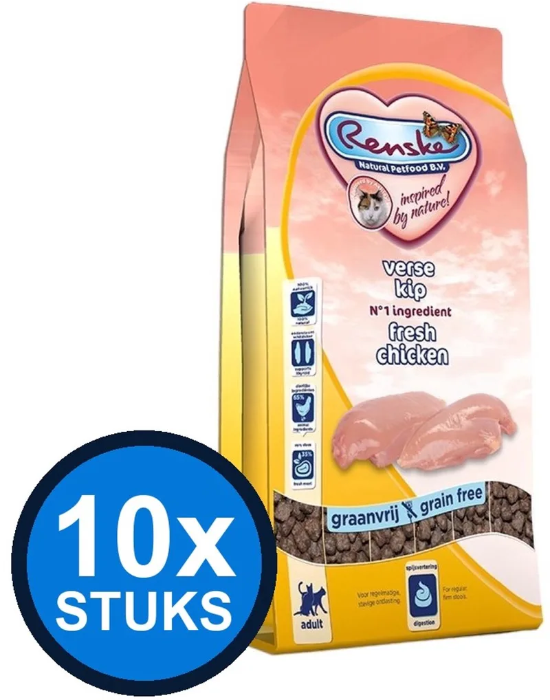 16x Renske - Super Premium droog hond adult kip graanvrij 600gr - Hondenvoer - 600 g von Renske – Produktfoto