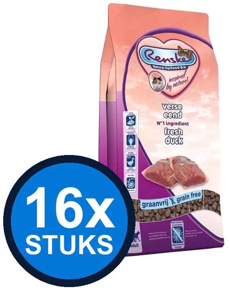 16x Renske - Super Premium droog kat adult maxi ocvs&zlm 400gr - Kattenvoer - 400 g by Renske – product photo