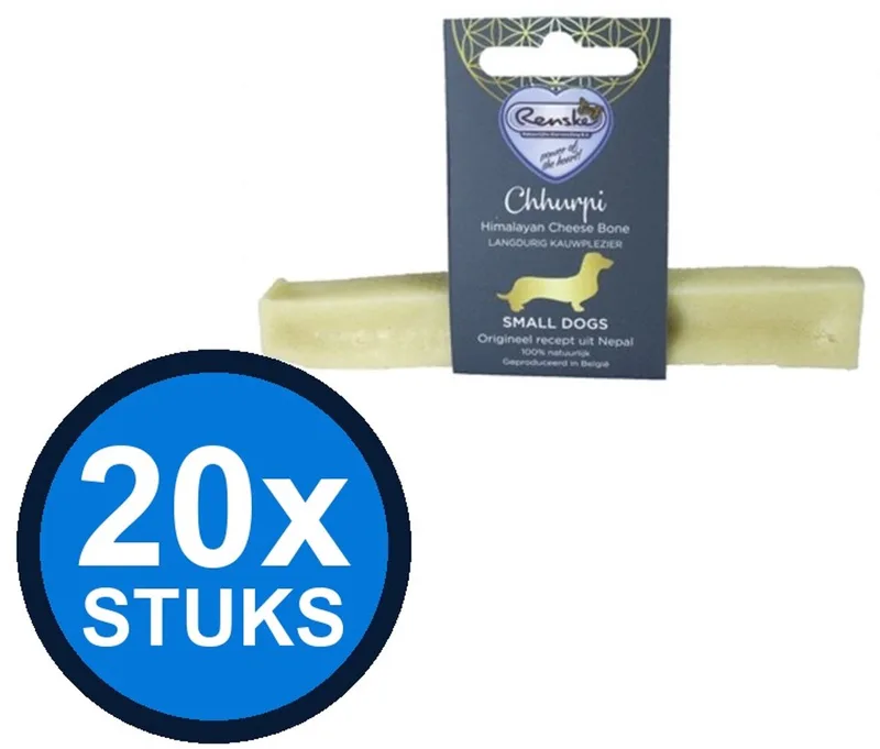 20x Renske - Chhurpi kauwkluif S 41gr - Hondenvoer Snacks - 41 g by Renske – product photo