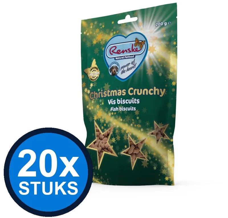20x Renske gezonde beloning hond crunchy zalm&witvis&forel ke 200gr von Renske – Produktfoto
