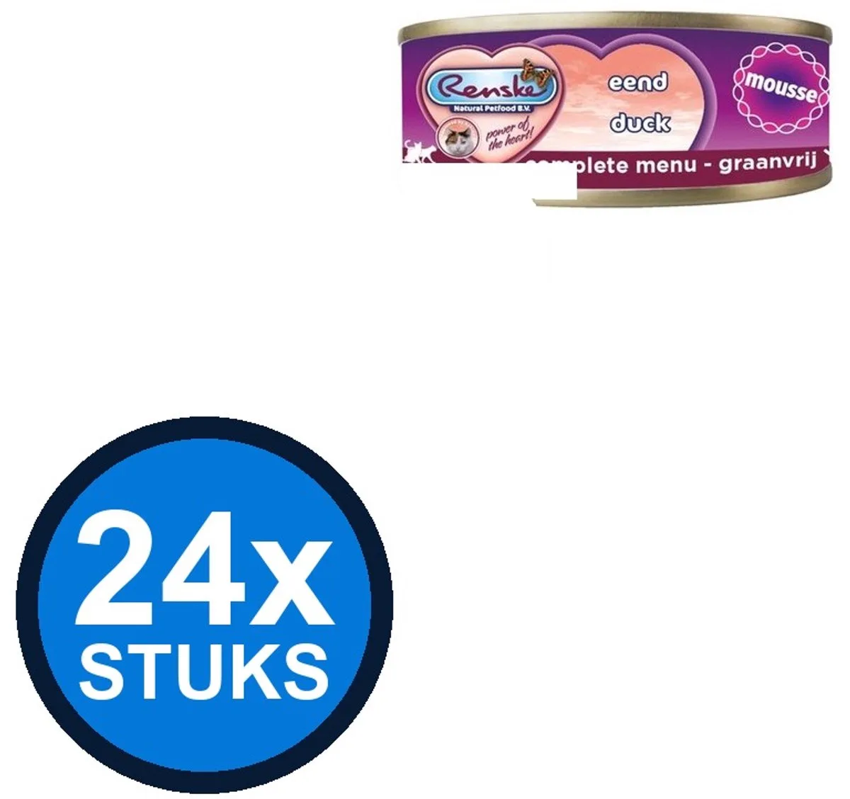 24x Renske vers kat mousse eend 70gr van Renske – productfoto