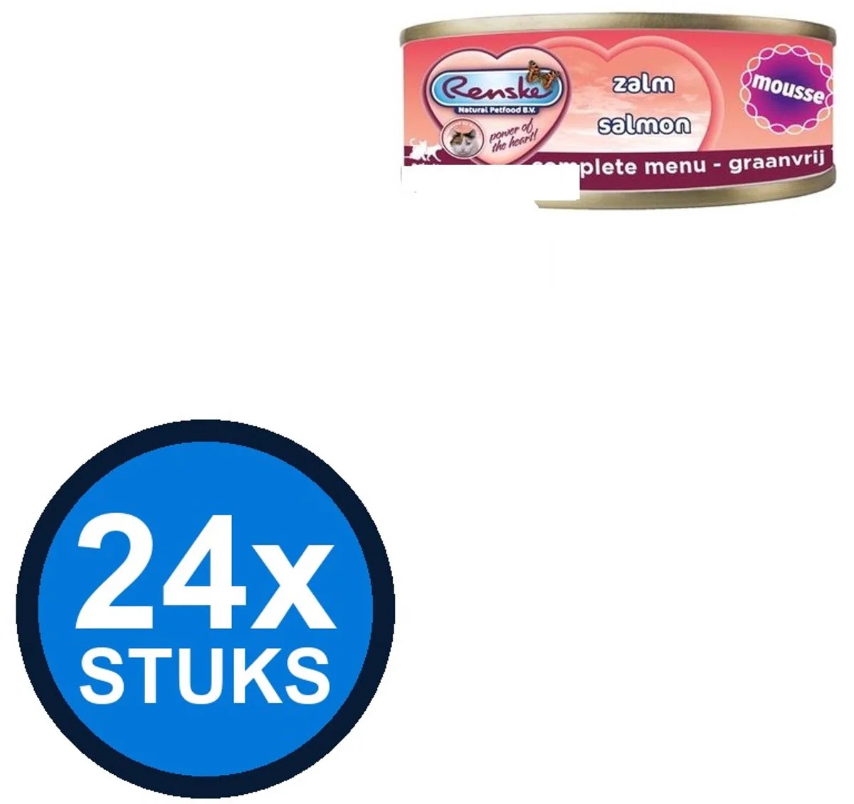 24x Renske vers kat mousse zalm 70gr van Renske – productfoto
