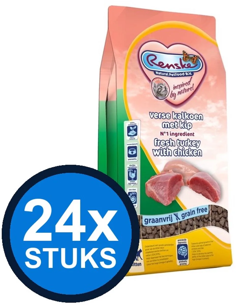 24x Renske vers kitten paté kip/kalkoen 70gr från Renske – produktbild