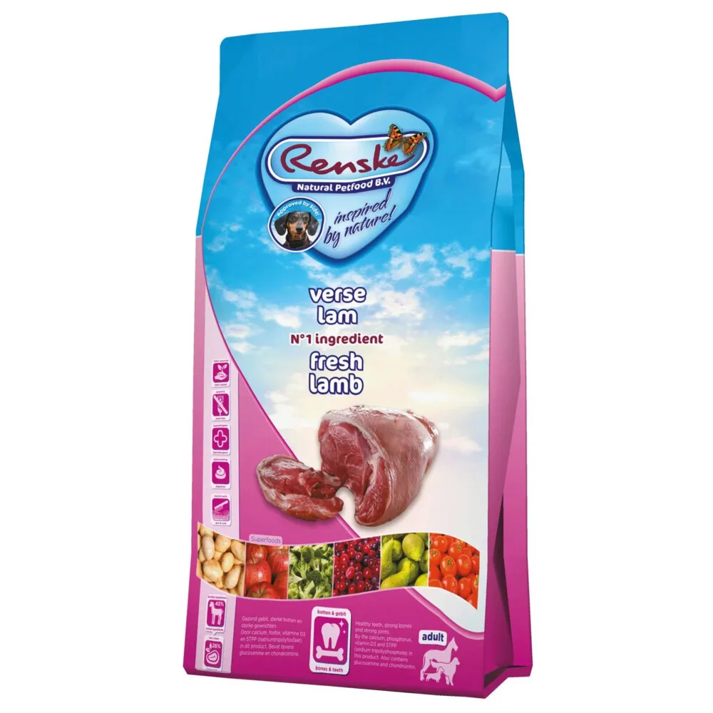 2x Renske Super Premium Graanvrij Adult Hondenvoer Lam 12 kg från Renske – produktbild