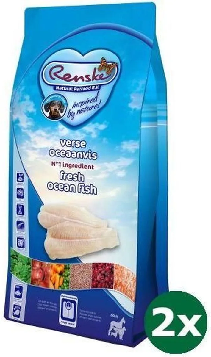 2x2 kg Renske super premium adult oceaanvis hondenvoer by Renske – product photo