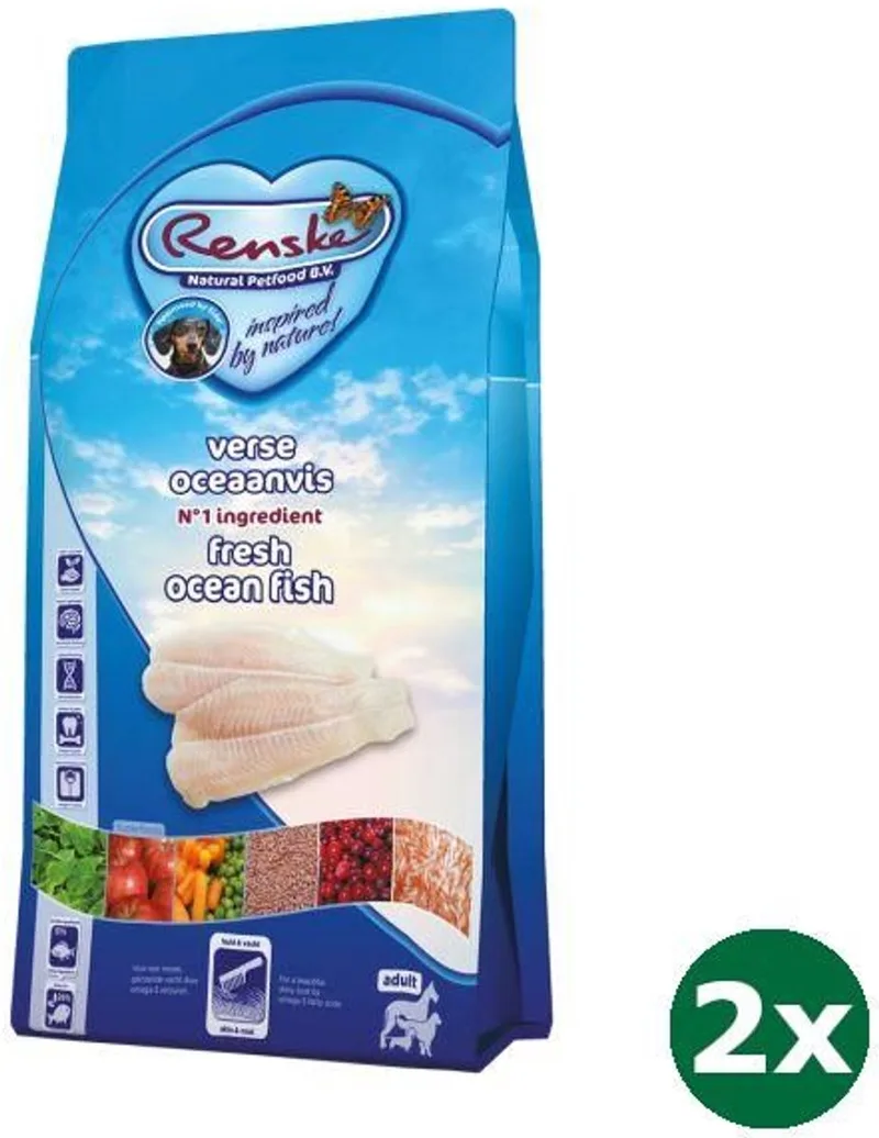 2x6,5 kg Renske super premium adult oceaanvis hondenvoer von Renske – Produktfoto