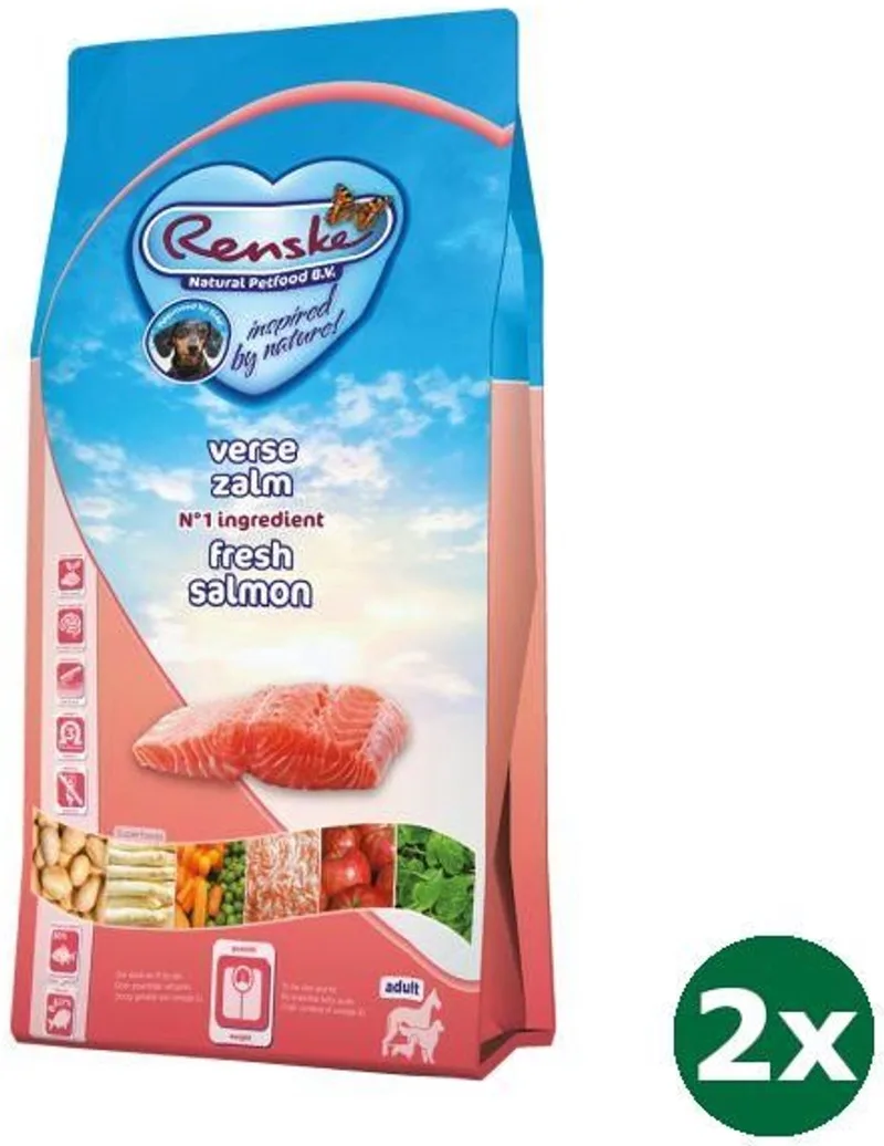 2x6,5 kg Renske super premium adult zalm graanvrij hondenvoer by Renske – product photo