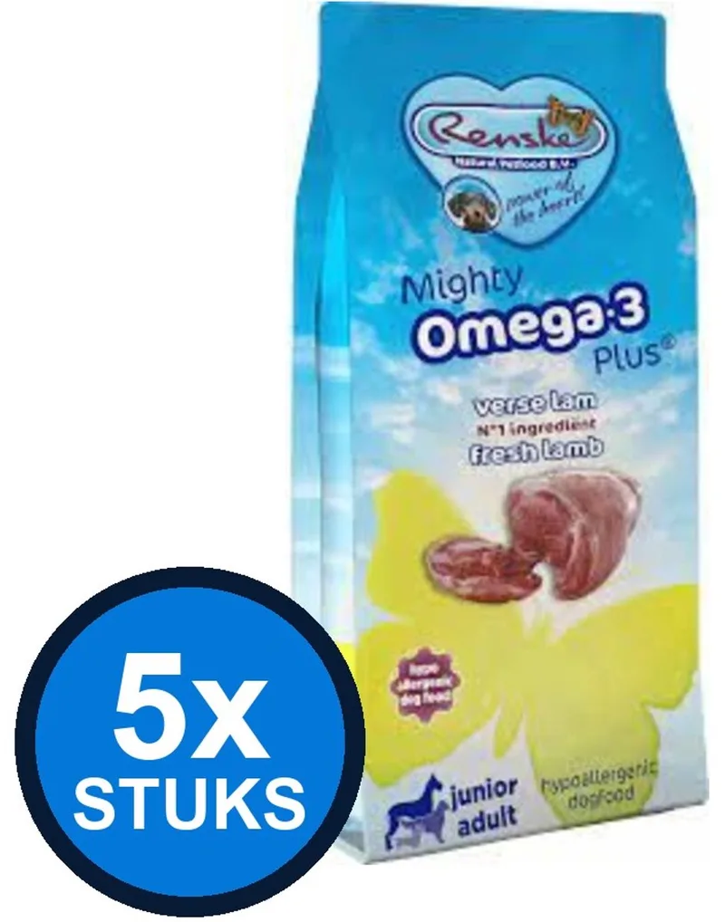 5x Renske - Mighty Omega-3 Plus lam 600gr - Hondenvoer - 600 g von Renske – Produktfoto