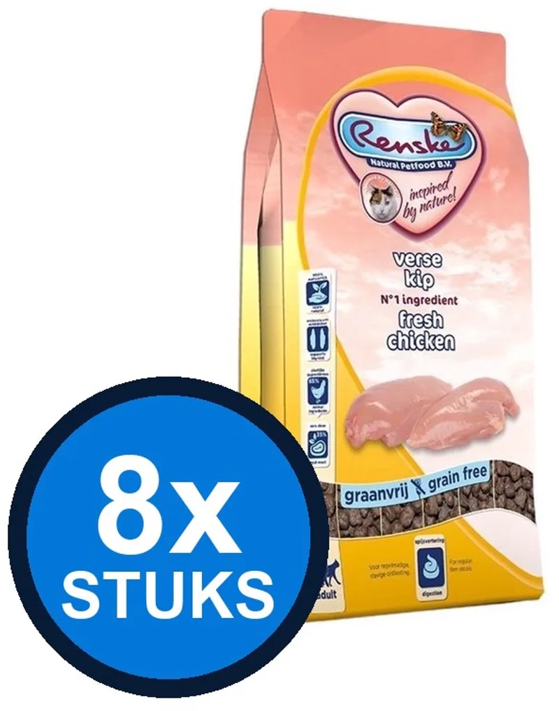 8x Renske - Super Premium droog hond adult kip graanvrij 600gr - Hondenvoer - 600 g by Renske – product photo