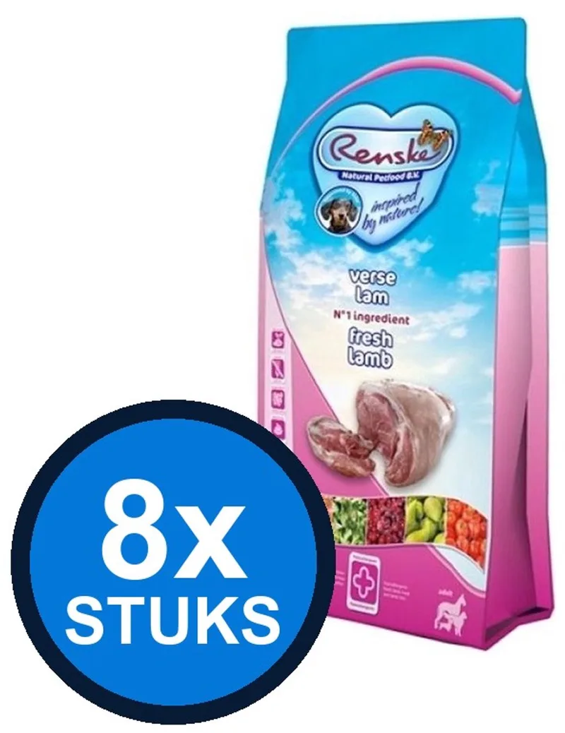 8x Renske - Super Premium droog hond adult lam graanvrij 600gr - Hondenvoer - 600 g by Renske – product photo
