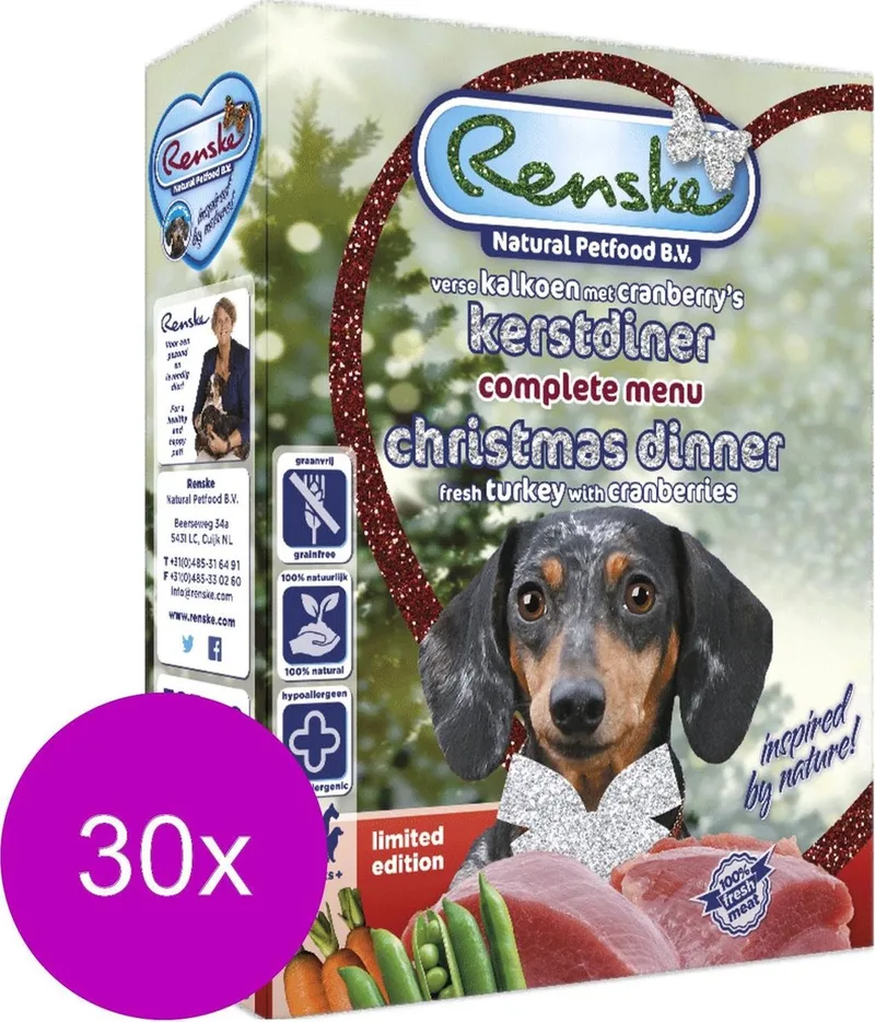 Adult 395 g - Hondenvoer - 30 x Eend&Kalkoen Rood by Renske – product photo