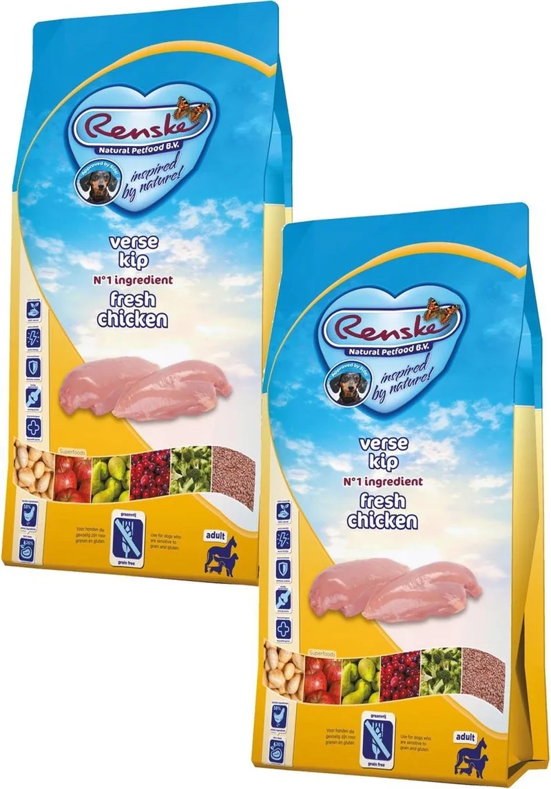 Adult Kip - Hondenvoer - 2 x 2 kg Graanvrij by Renske – product photo