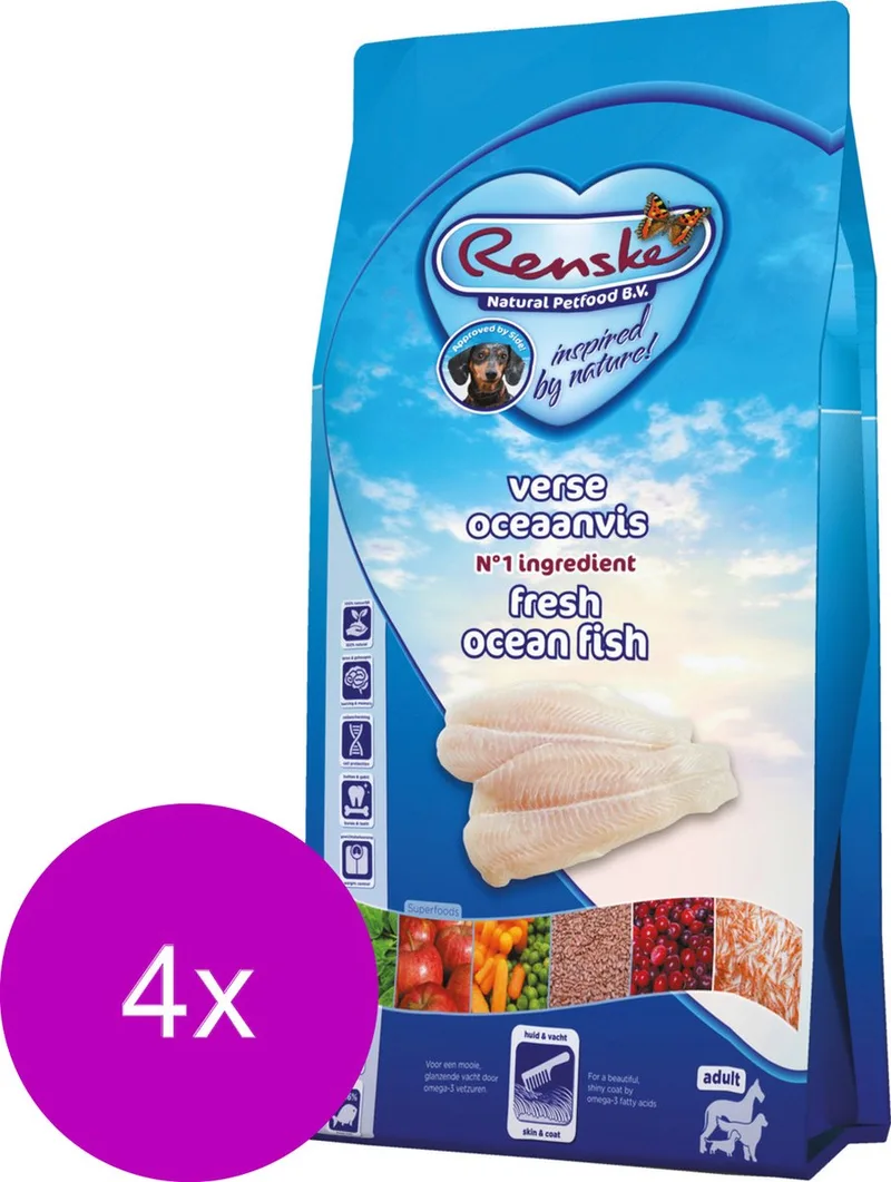 Adult Oceaanvis - Hondenvoer - 4 x 2 kg von Renske – Produktfoto