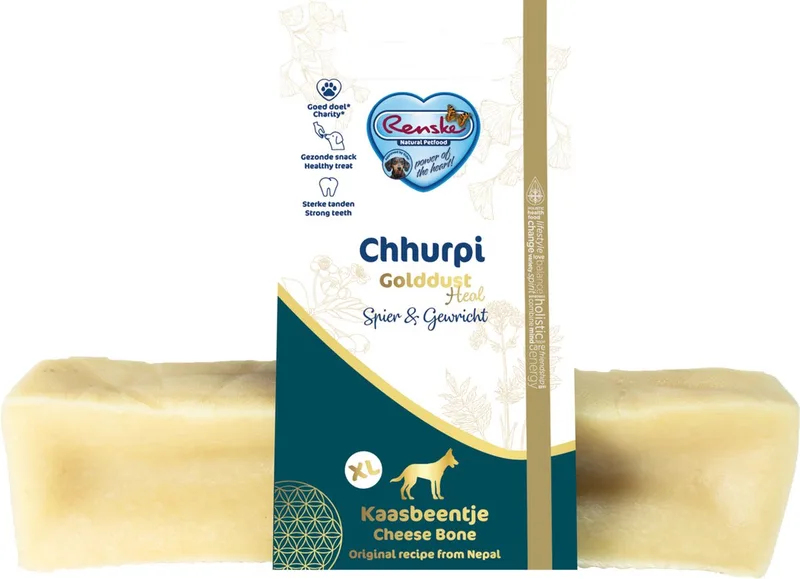 Chhurpi Golddust Heal - Spier En Gewricht Melk - Hondensnacks - Xl by Renske – product photo
