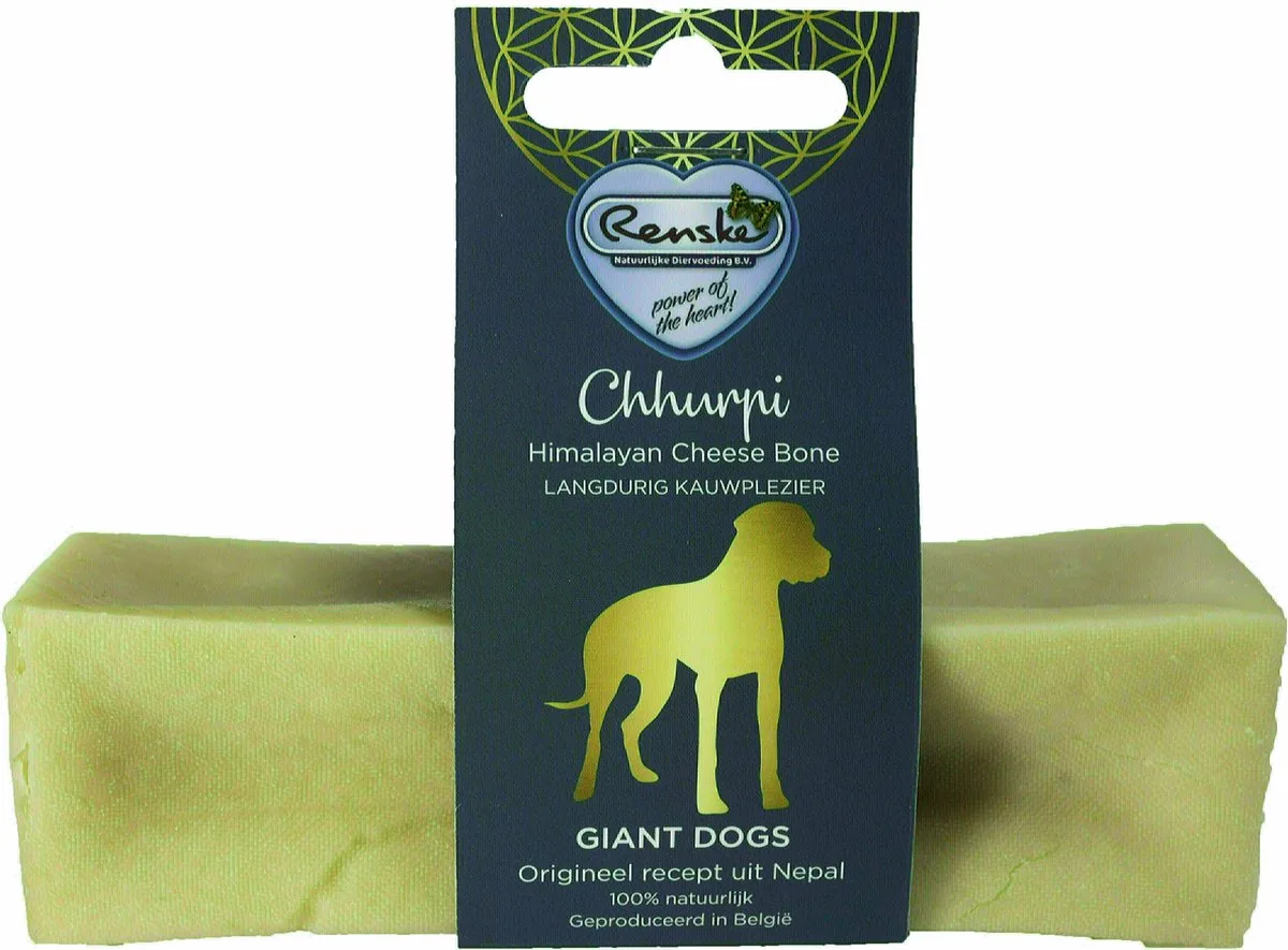 Chhurpi Kauwkluif Giant - Natuurlijke Kaassnack Hond - 200 Gr, Glutenvrij från Renske – produktbild