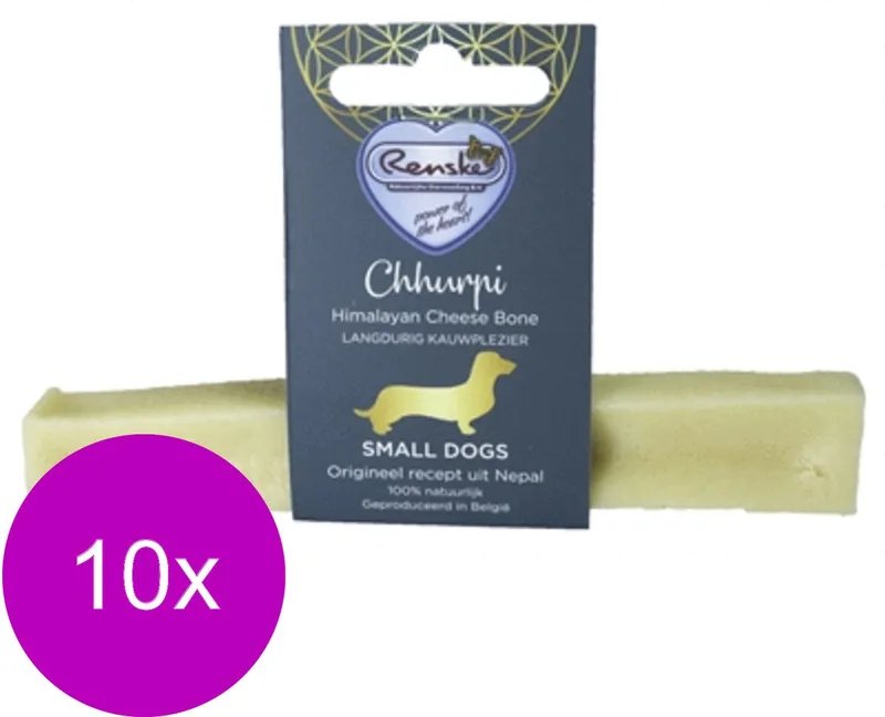 Chhurpi Kauwkluif Melk - Hondensnacks - 10 x S Geschikt Voor Alle Rassen En Leeftijden by Renske – product photo