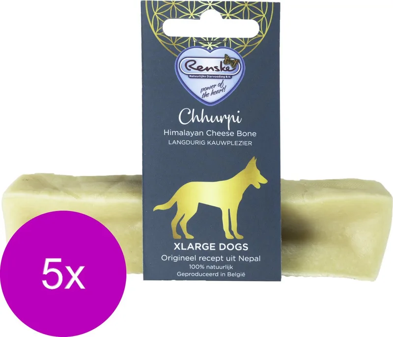 Chhurpi Kauwkluif Melk - Hondensnacks - 5 x Xl Geschikt Voor Alle Rassen En Leeftijden by Renske – product photo