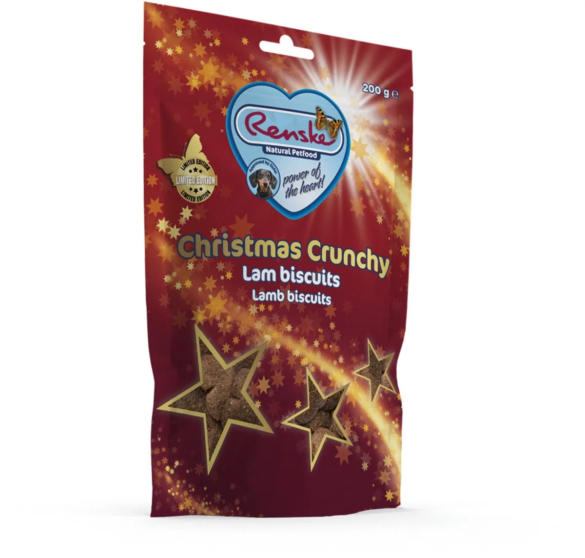 Christmas Crunchy - Verwensnacks - Lam 200 g van Renske – productfoto