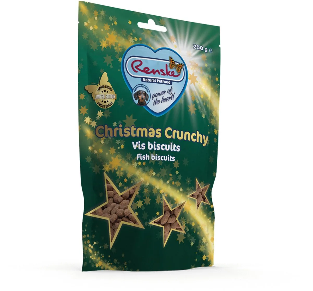 Christmas Crunchy - Verwensnacks - Vis 200 g von Renske – Produktfoto