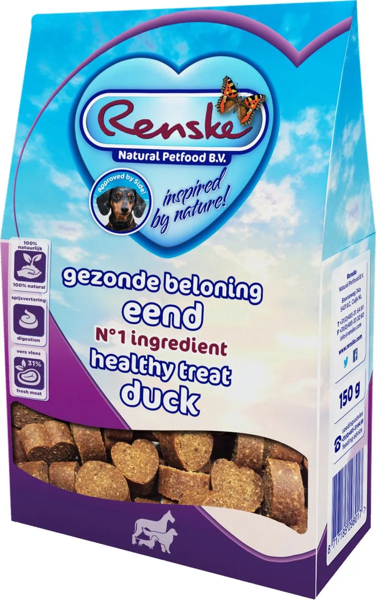 Gezonde Beloning Eend - Hond - Snack by Renske – product photo