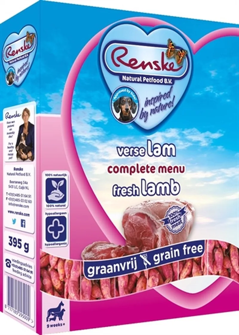 Hond Vers Adult Graanvrij - Lam - Hondenvoer - 10 x 395 g de Renske – photo produit