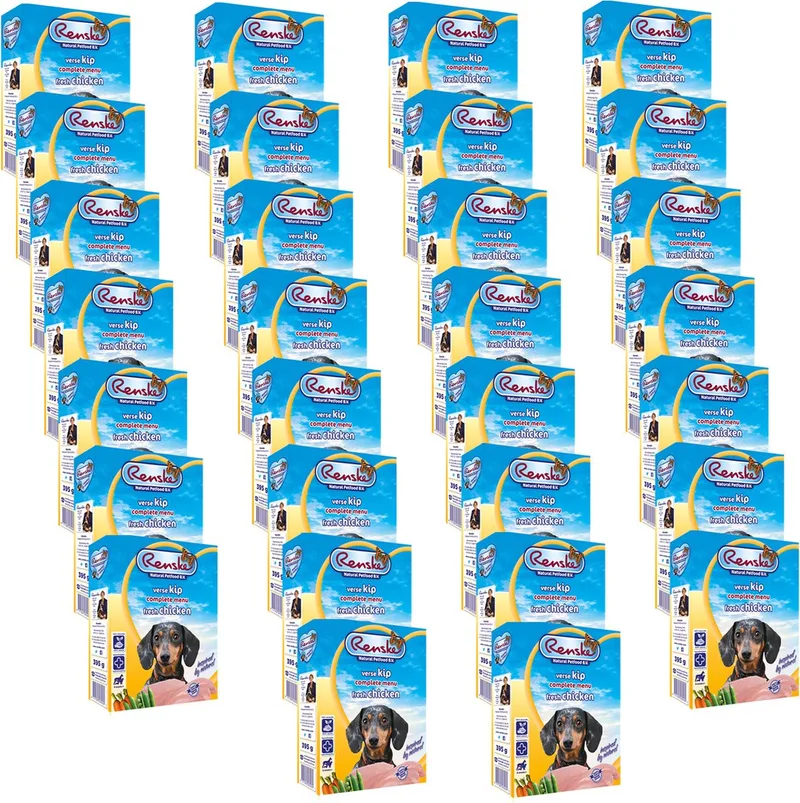 Honden Natvoer - Hondenvoer - Kip - 30 x 395 g de Renske – photo produit