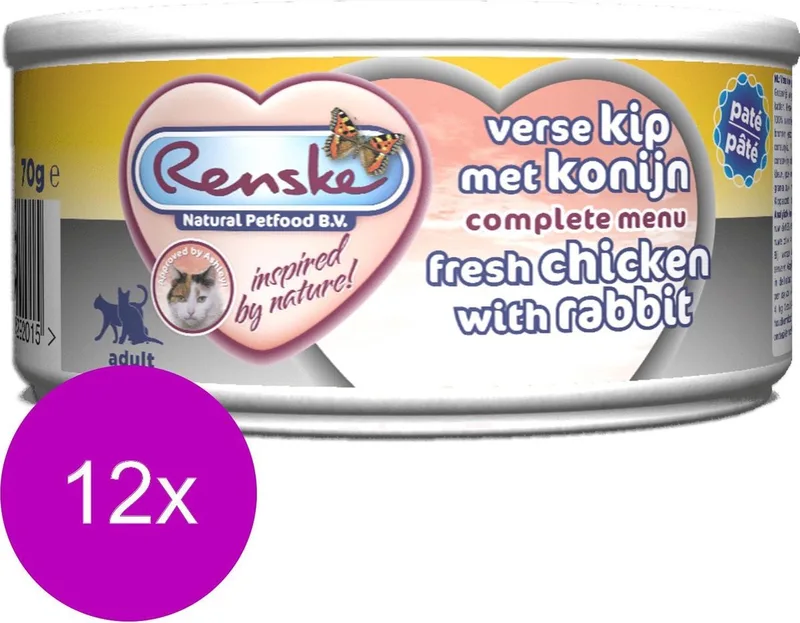 Kat Adult Verse 70 g - Kattenvoer Paté - Tonijn - 12x by Renske – product photo