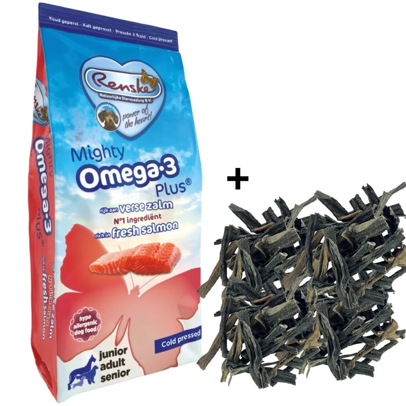 Mighty Omega Plus Zalm Hondenbrokken | Geperst & Hypoallergeen de Renske – photo produit
