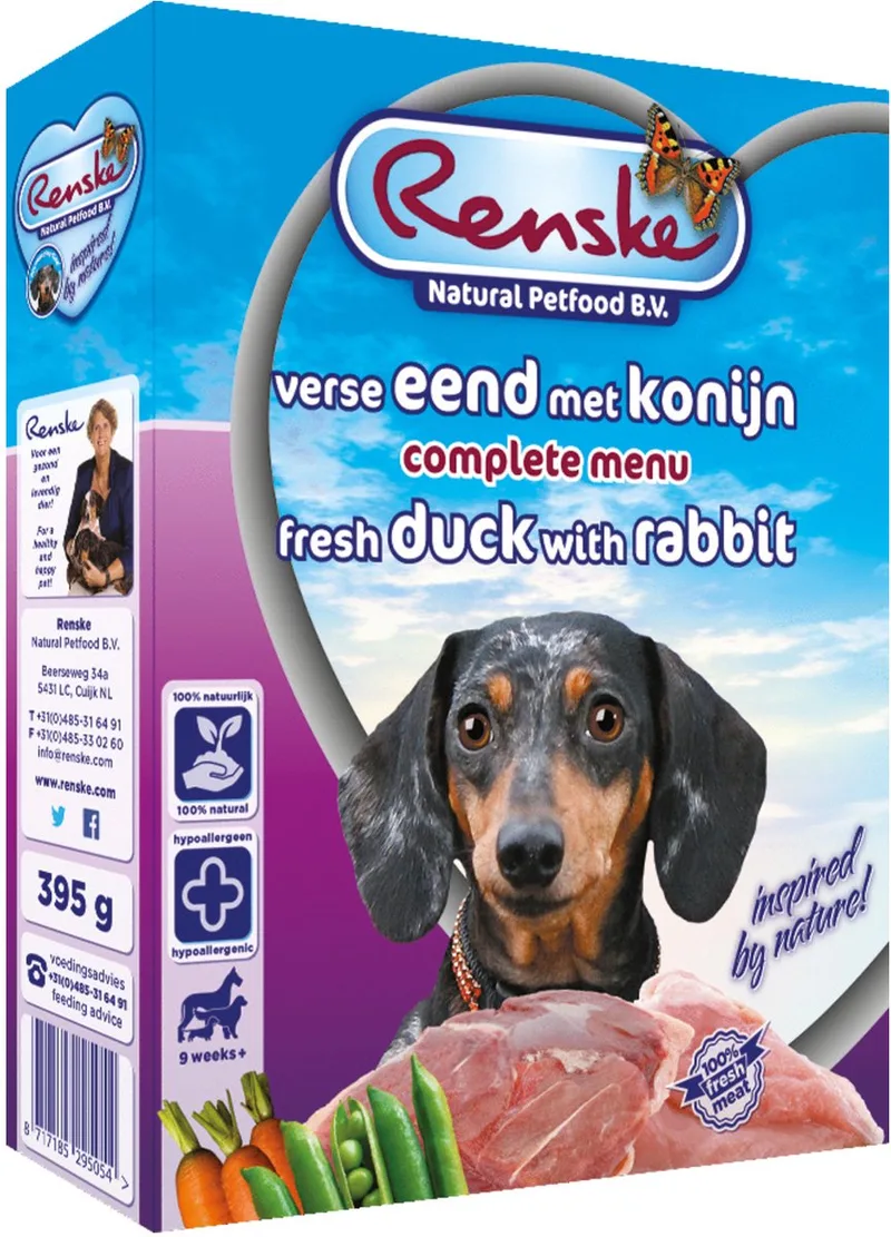 Senior - Hondenvoer - Konijn Eend 395 g by Renske – product photo