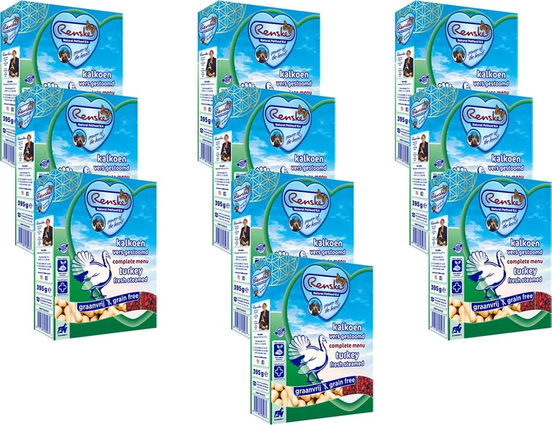Senior - Kalkoen - Hondenvoer - 10 x 395 g de Renske – photo produit