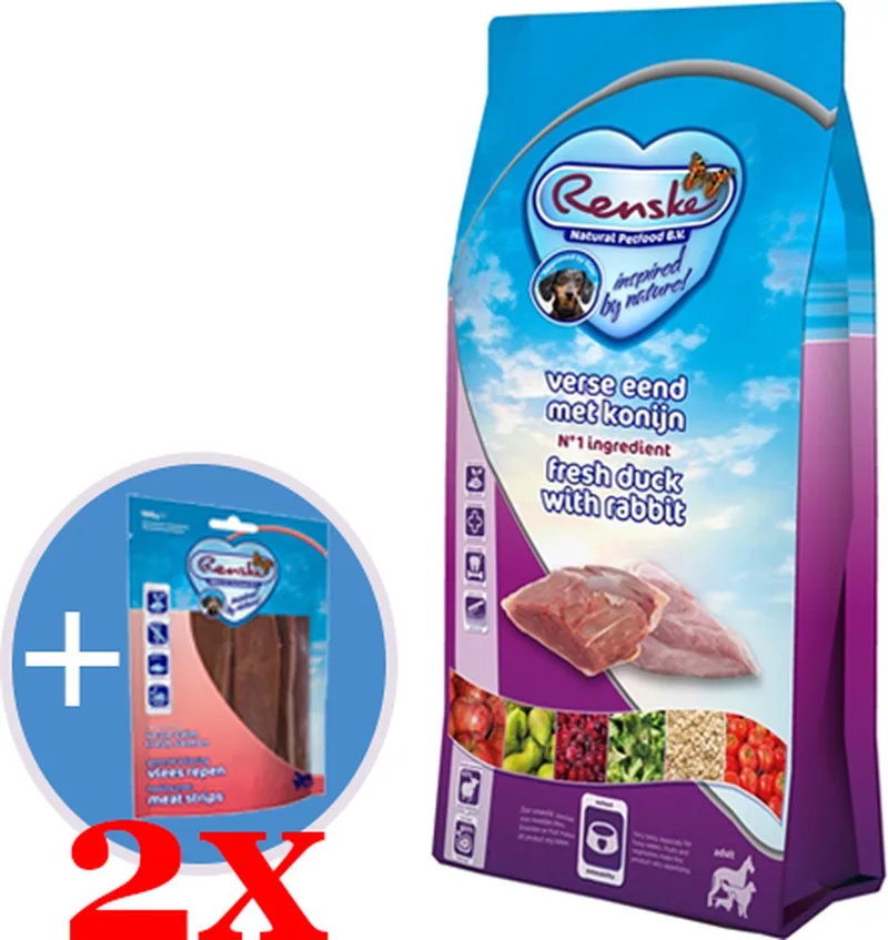 super premium adult eend / konijn hondenvoer 12 kg von Renske – Produktfoto