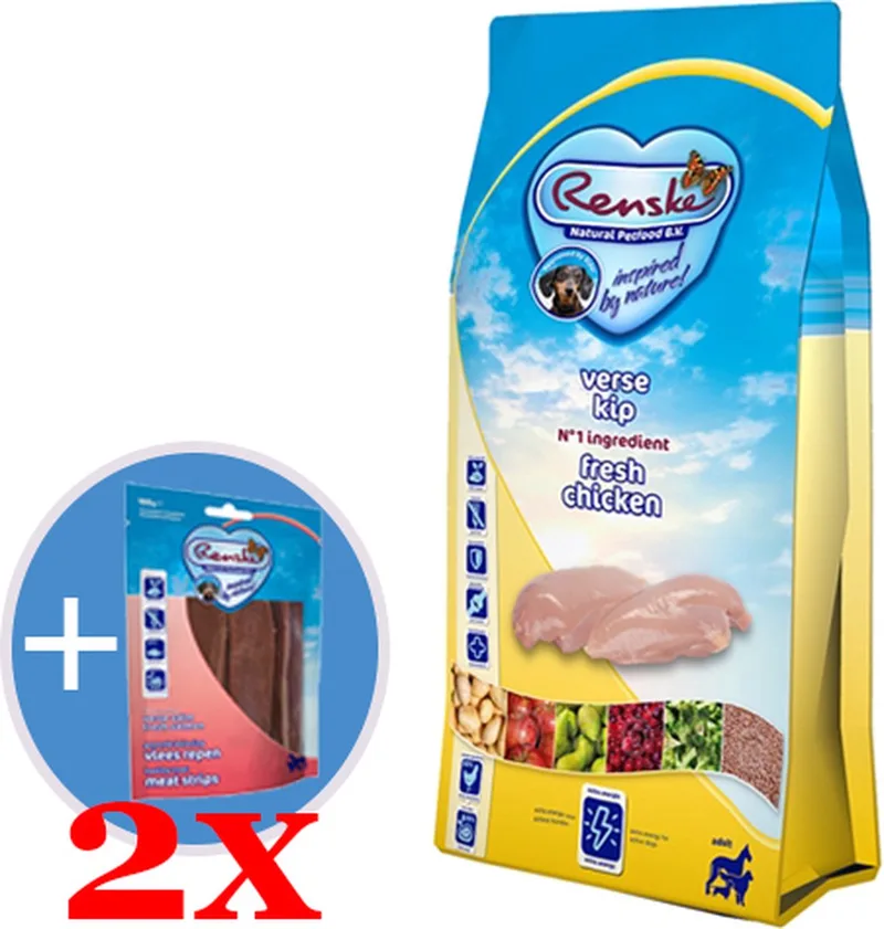 super premium adult kip graanvrij hondenvoer 12 kg by Renske – product photo