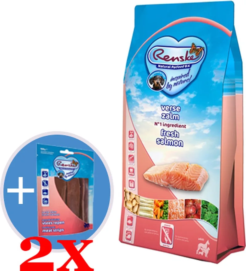 super premium adult zalm graanvrij hondenvoer 12 kg by Renske – product photo