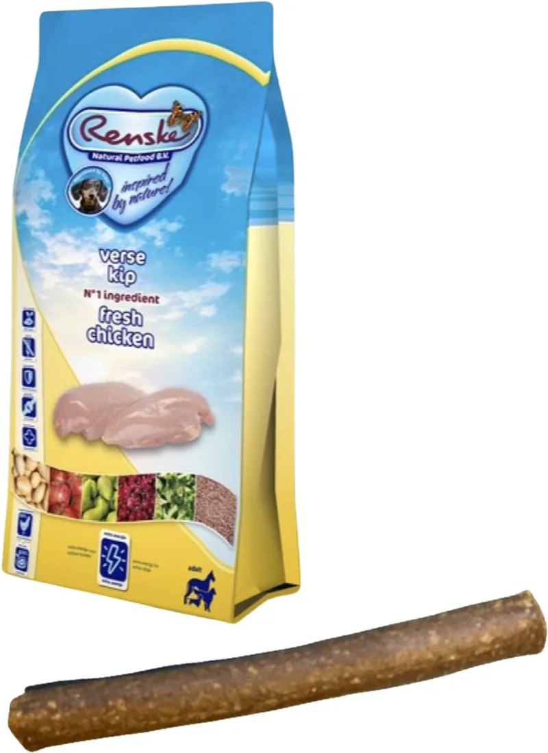 Super Premium Kip Graanvrij - 12 KG - Hondenvoer + Gratis Snack von Renske – Produktfoto
