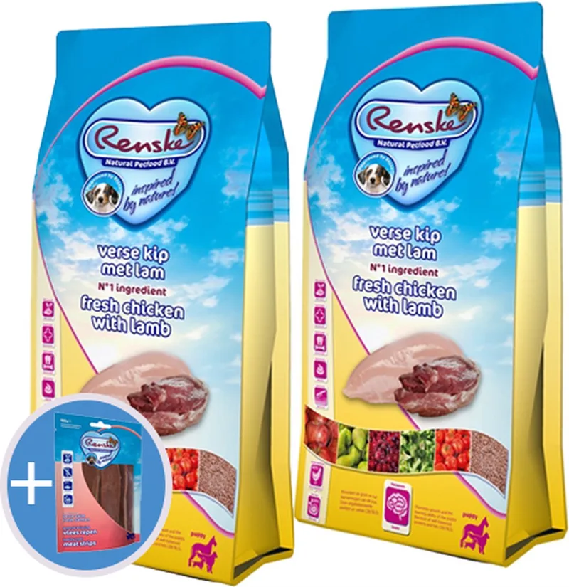 super premium puppy kip / lam hondenvoer 2 x 12 kg von Renske – Produktfoto