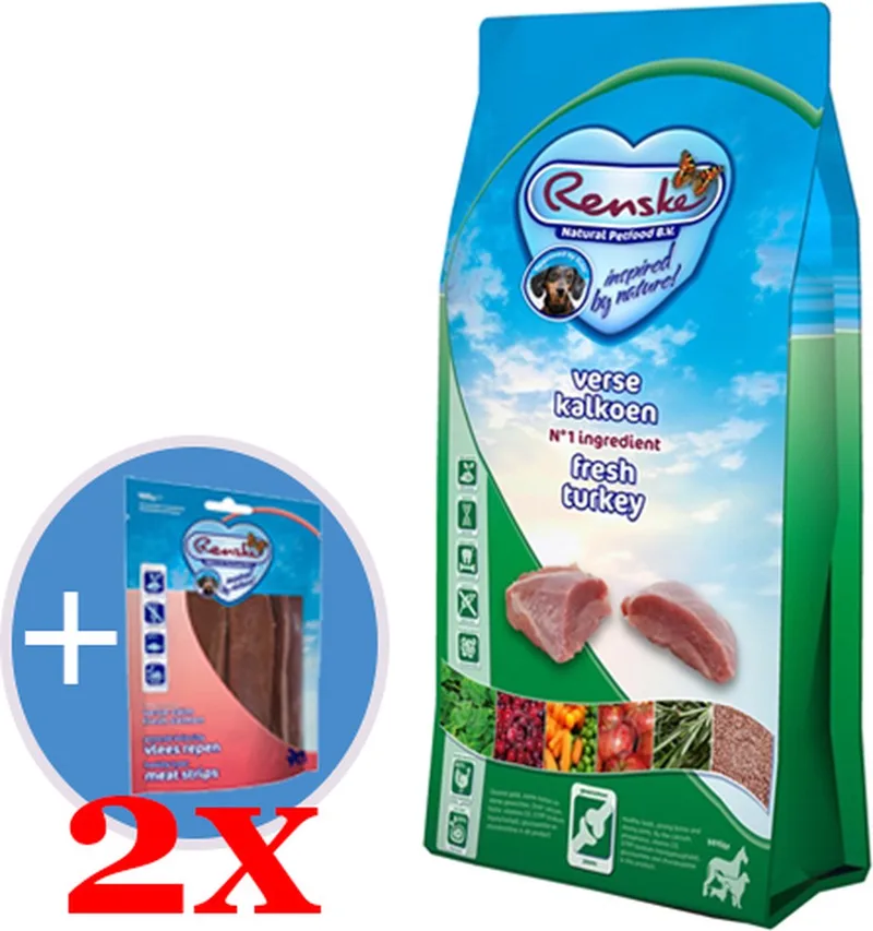 super premium senior kalkoen graanvrij hondenvoer 12 kg de Renske – photo produit