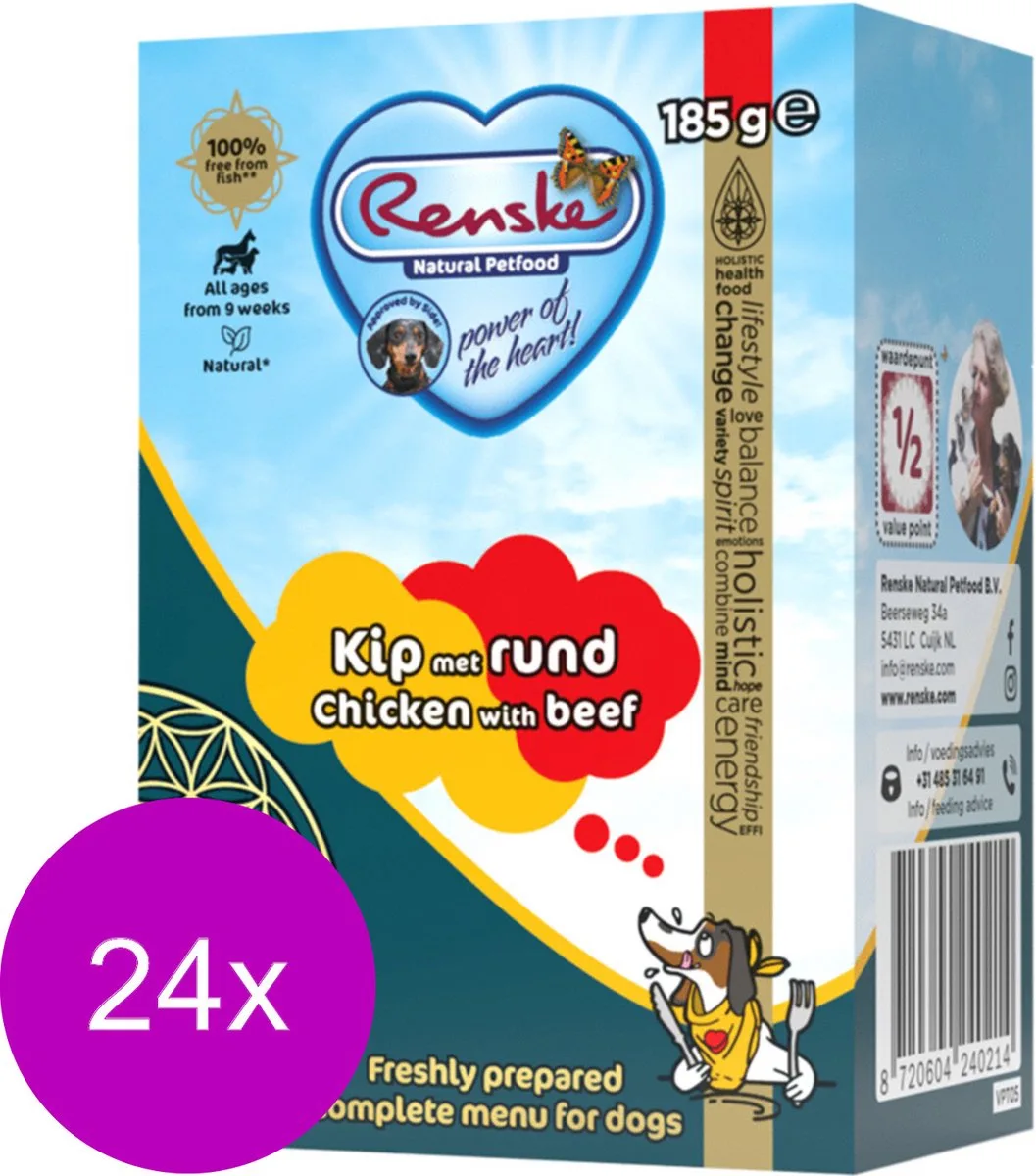 vers bereide maaltijd kip / rund - 24x185 gr by Renske – product photo