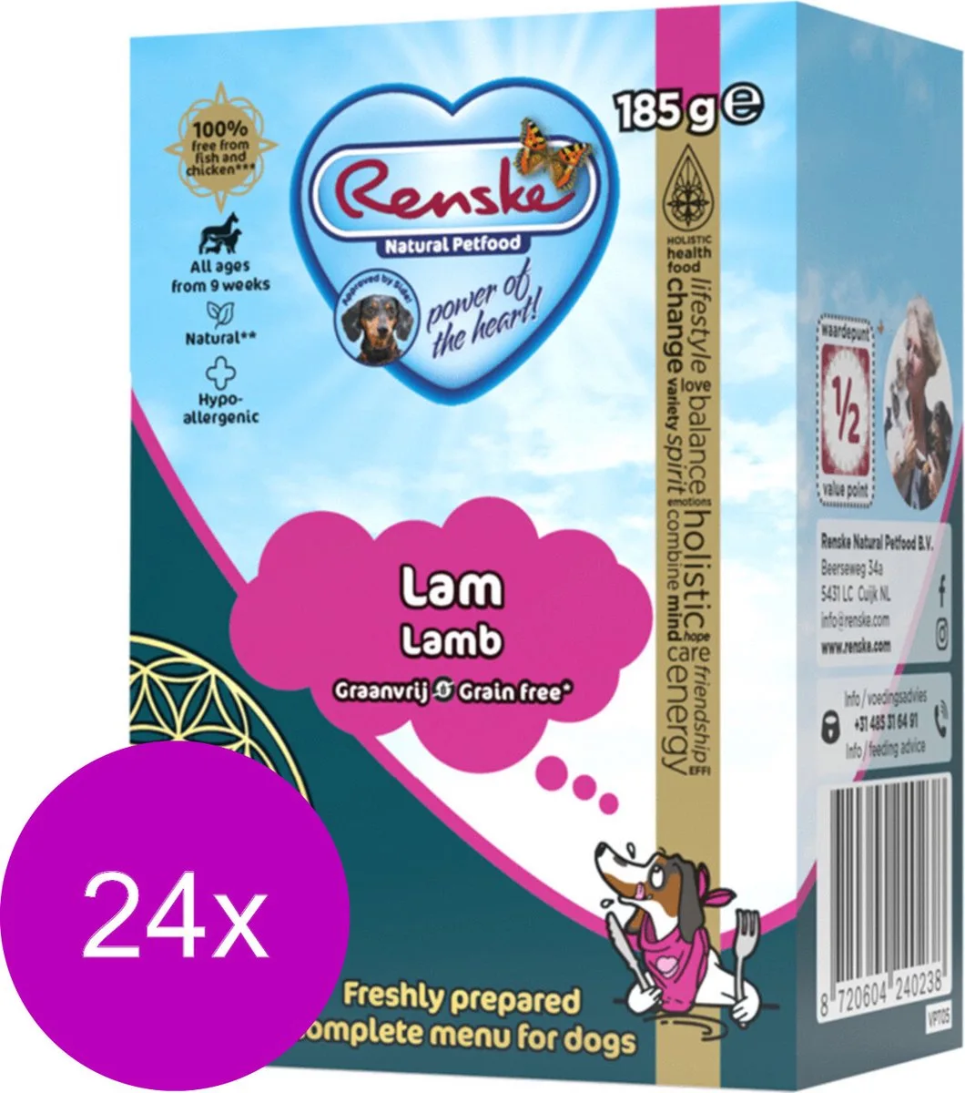 vers bereide maaltijd lam graanvrij - 24x185 gr van Renske – productfoto